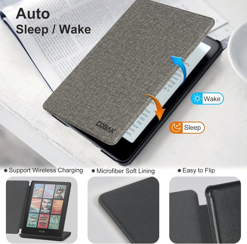 CoBak Magnetic Case for 7" Kindle Paperwhite 12th Gen 2024 and Kindle Colorsoft - Compatible with iPhone MagSafe, for Samsung/Belkin/Anker Wireless Charging Pads, Lightweight, Auto Sleep Wake - Image 5